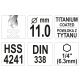 WIERTŁO DO METALU HSS-TiN 11,0MM HEX -zdjęcie numer 3