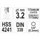 WIERTŁO DO METALU HSS-TiN 3,2MM HEX -zdjęcie numer 3