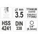 WIERTŁO DO METALU HSS-TiN 3,5MM HEX -zdjęcie numer 3