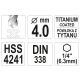 WIERTŁO DO METALU HSS-TiN 4,0MM HEX -zdjęcie numer 4
