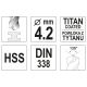 WIERTŁO DO METALU HSS-TiN 4,2 MM -zdjęcie numer 3