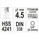 WIERTŁO DO METALU HSS-TiN 4,5MM HEX -zdjęcie numer 3