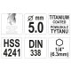 WIERTŁO DO METALU HSS-TiN 5,0MM HEX -zdjęcie numer 4