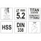 WIERTŁO DO METALU HSS-TiN 5,2 MM -zdjęcie numer 3