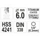 WIERTŁO DO METALU HSS-TiN 6,0MM HEX -zdjęcie numer 3