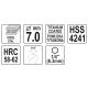 WIERTŁO FREZ DO METALU 7,0MM HSS-TiN HEX -zdjęcie numer 3
