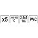 WKŁADY PVC 2,5X5MM 5X1M 5SZT. -zdjęcie numer 4