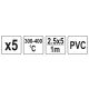 WKŁADY PVC 2,5X5MM 5X1M 5SZT. -zdjęcie numer 4