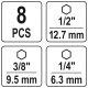 ZESTAW ADAPTERÓW HEX DO NASADEK 8 SZT. -zdjęcie numer 4