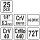 ZESTAW NARZĘDZIOWY 1/4" 25 CZĘŚCI XS -zdjęcie numer 5