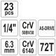 ZESTAW NARZĘDZIOWY 23CZ. 1/4" -zdjęcie numer 3