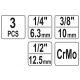 ZESTAW PRZEGUBÓW UDAROWYCH 1/4" 3/8" 1/2 -zdjęcie numer 4