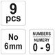ZNACZNIKI CYFROWE 9 CZ NO 6 mm -zdjęcie numer 3