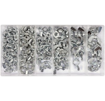 150 SZT NAKRĘTKI MOTYLKOWE METRYCZNE MIX