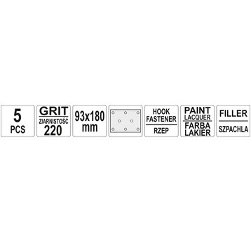 ARKUSZE ŚCIER RZEP OTWORY 93x180 P220 5S