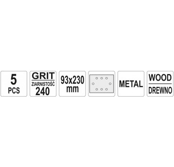 ARKUSZE ŚCIERNE OTWORY 93x230 P240 5S