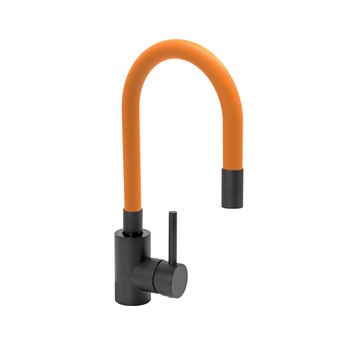 BATERIA ZLEW. 'BLACK FLEXIBLE' POMARAŃ.