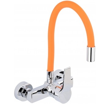 BATERIA ZLEW. ŚCIENNA FLEXIBLE POMARAŃCZ