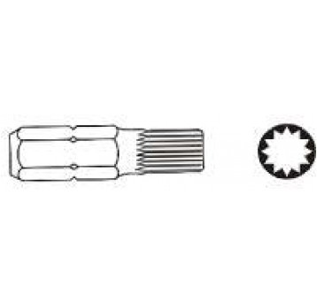 Bit 10mm SPLINE M10 x 75mm