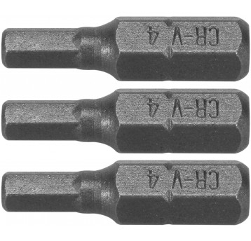 BITY 1/4"X25 MM HEX H4 3 SZT