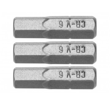 BITY 1/4"X25 MM HEX H6 3 SZT