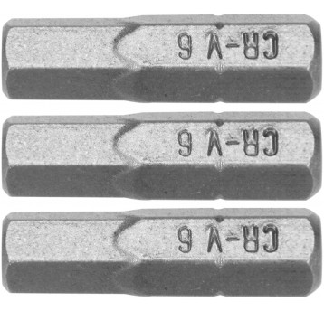 BITY 1/4"X25 MM HEX H6 3 SZT