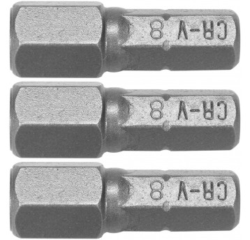 BITY 1/4"X25 MM HEX H8 3 SZT
