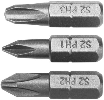 BITY 1/4"X25 MM PH1, PH2, PH3 3 SZT