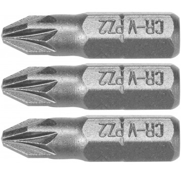 BITY 1/4"X25 MM PZ2 3 SZT