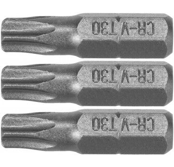BITY 1/4"X25 MM TORX T30 3 SZT