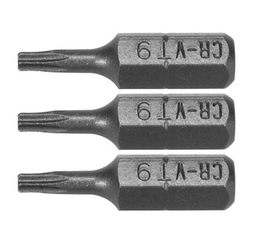 BITY 1/4"X25 MM TORX T9 3 SZT