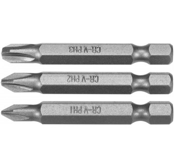 BITY 1/4"X50 MM PH1, PH2, PH3 3 SZT