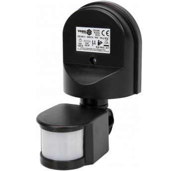 CZUJNIK RUCHU PIR IP44 CZARNY