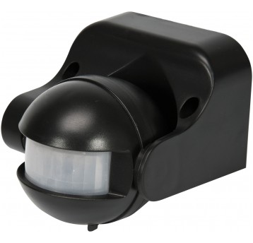 CZUJNIK RUCHU PIR IP44 CZARNY