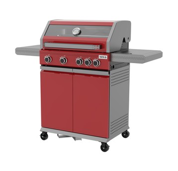 GRILL GAZ. OKAYA 4+1, 14,2KW, CZERWONY