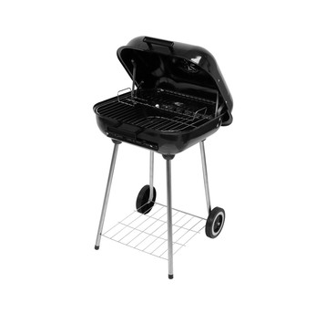 GRILL WĘGLOWY Z POKRYWĄ, RUSZT 45X40CM