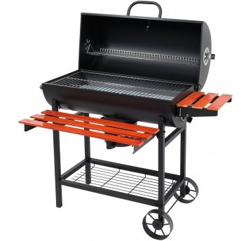 GRILL WĘGLOWY Z POKRYWĄ, RUSZT 71X34,5CM