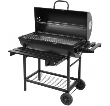 GRILL WĘGLOWY Z POKRYWĄ, RUSZT 71X35CM