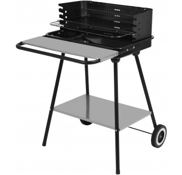 GRILL WĘGLOWY Z PÓŁKĄ PRZEDNIĄ 54X35CM
