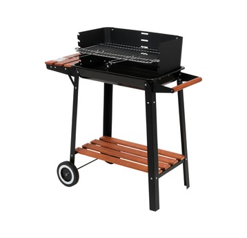 GRILL WĘGLOWY Z PÓŁKĄ, RUSZT 48X26.5CM