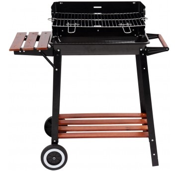 GRILL WĘGLOWY Z PÓŁKĄ, RUSZT 48X28CM