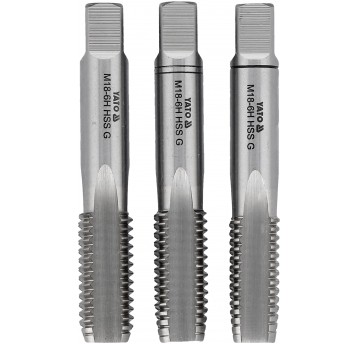 GWINTOWNIK RĘCZNY M18 / 3SZT HSS M2