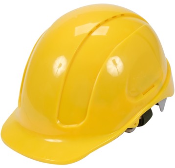 KASK OCHRONNY ŻÓŁTY WYS. KOMF. ABS
