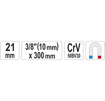 KLUCZ DO ŚWIEC 21 MM X 300