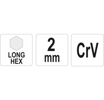KLUCZ IMBUSOWY DŁUGI 2,0 MM