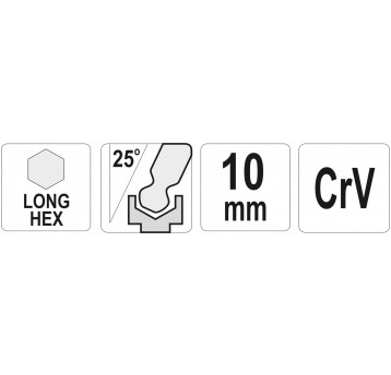 KLUCZ IMBUSOWY Z KULKĄ DŁUGI 10,0 MM