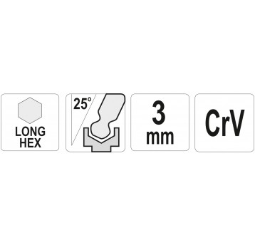 KLUCZ IMBUSOWY Z KULKĄ DŁUGI 3,0 MM