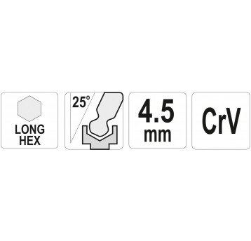 KLUCZ IMBUSOWY Z KULKĄ DŁUGI 4,5 MM