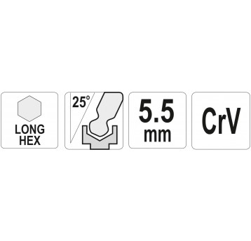 KLUCZ IMBUSOWY Z KULKĄ DŁUGI 5,5 MM