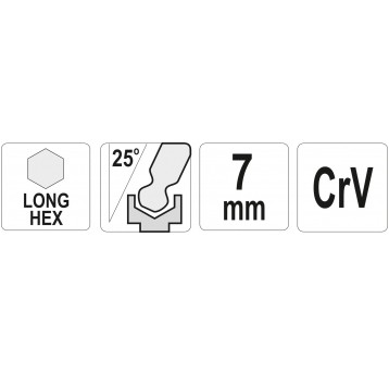 KLUCZ IMBUSOWY Z KULKĄ DŁUGI 7,0 MM